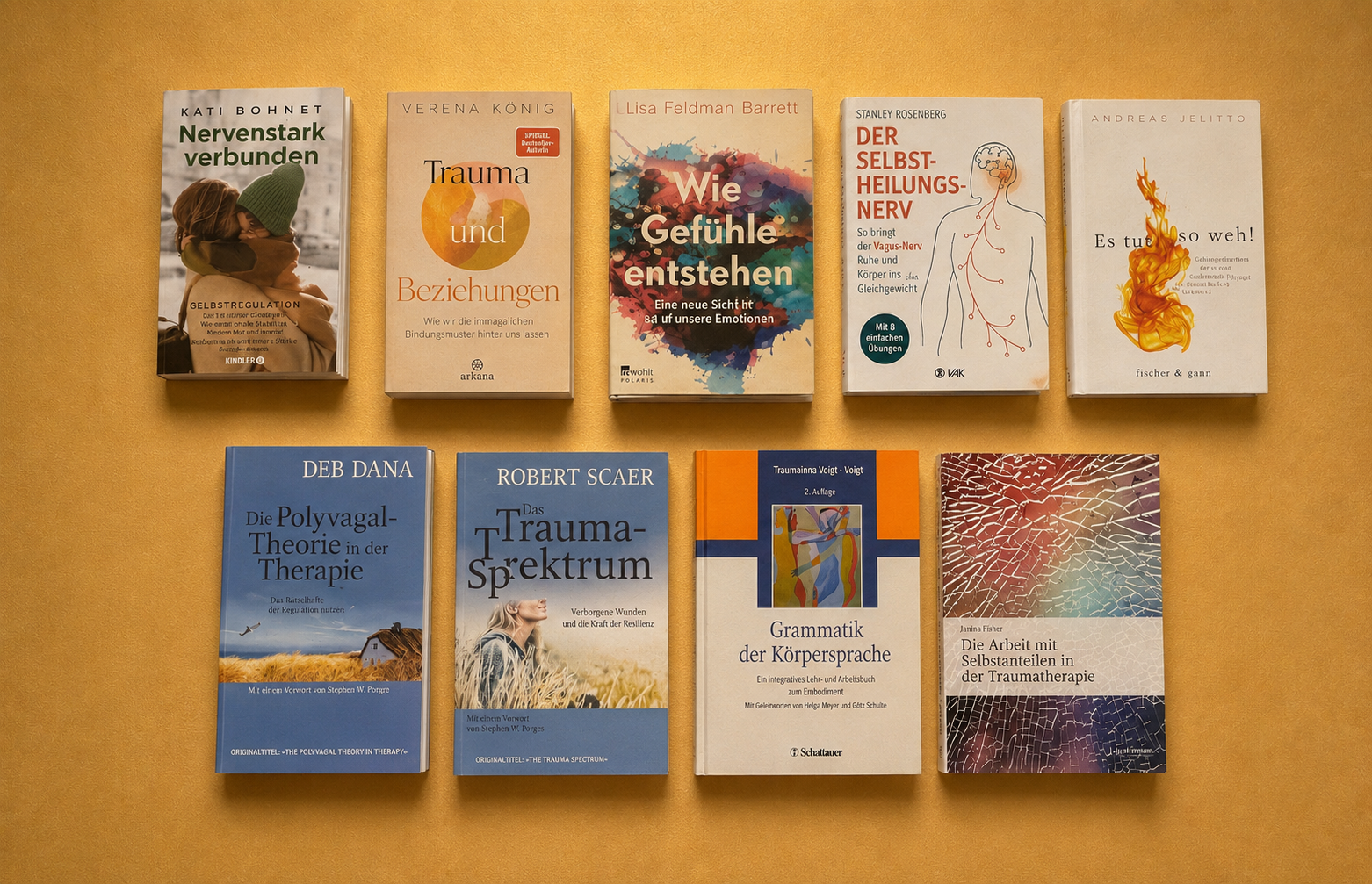 Fachbibliothek von Nadja Binten — Polyvagal-Theorie, Traumaarbeit und Nervensystemregulation